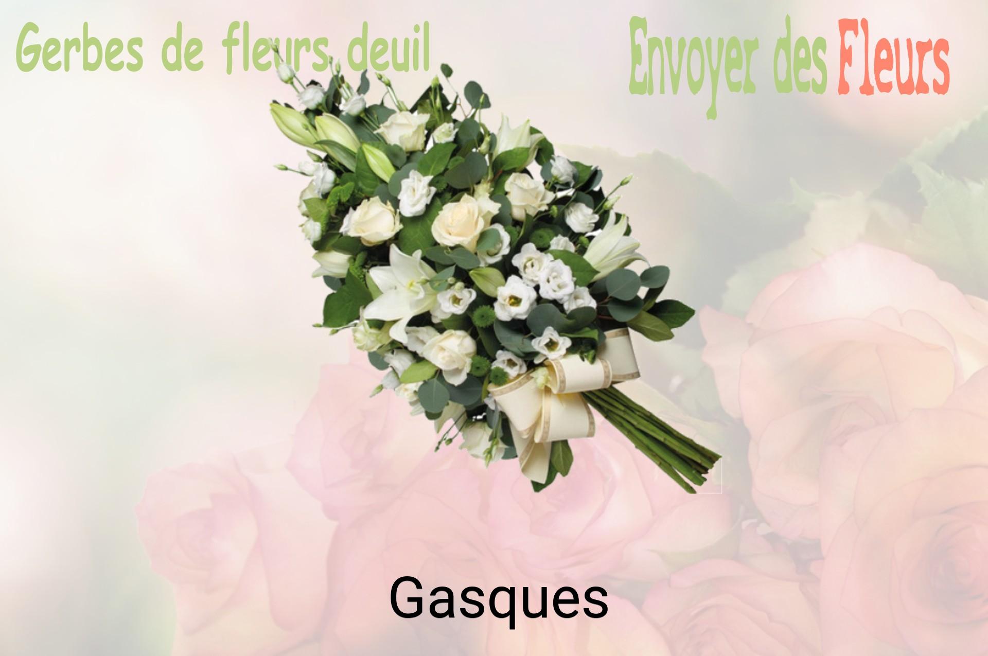 Gerbe de fleurs de deuil livrée à Gasques
